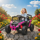 Qaba - Camion électrique 12V pour enfants avec double moteur - rose-Deux modes avec télécommande parentale pour plus de sécurité et de contrôle 