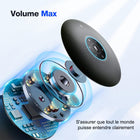 EMEET - M2 MAX Haut-parleur audio USB/Bluetooth bidirectionnel-VoiceIA - Amélioration de la voix, suppression du bruit et duplex intégral