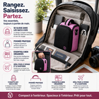 Vangoddy - Sac à bandoulière rembourré pour appareil photo - rose pâle-Le format compact de 7,5 po L x 6,5 po l x 4,8 po H offre une protection sans encombrement inutile