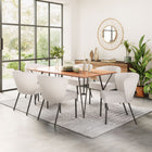 Zuo - Aimee Chaise de salle à manger - Crème - Ensemble de 2-Dimensions: 23,2 po L x 24,2 po L x 31,1 po H