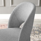 Modway - Rouse Tissu rembourré Fauteuil d’appoint de salle à manger - Noir Gris clair-Design moderne du milieu du siècle
