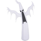 HOMCOM - 1 - 8 m Halloween gonflable effrayant fantôme jardin décorations extérieures lumière LED - blanc-La cour gonflable de 6 pieds de haut comprend un fantôme blanc qui semble danser ou flotter la nuit 