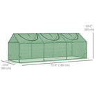 Outsunny - serre tunnel portable 71 po L x 24 po l x 24 po H avec 3 fenêtres- Serre avec 3 entrées à fermeture éclair, offre une circulation d’air  
