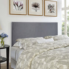 Modway - Region Rembourré Tête de lit Queen, Smoke-Rembourrage en lin fin