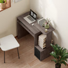 HOMCOM - Bureau d'ordinateur avec plateau à clavier coulissant - 39,25 po L x 15,75 po l x 34 po H - gris-Taille compacte adaptée aux maisons, bureaux, chambres et autres pièces avec peu d’espace