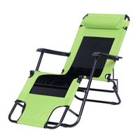 Dura Housewares - ensemble de 2 chaises Malta - Vert et noir - paquet de 2-Personnalisez facilement l’inclinaison selon votre niveau de confort préféré