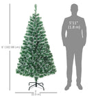 HOMCOM - Arbre de Noël artificiel 6' avec branches réalistes - Vert-Montage, démontage et rangement rapides 
