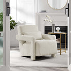 Modway - Mirage Boucle Tapis Fauteuil - Ivoire-Cadre en bois solide