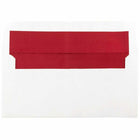 JAM Paper Enveloppes d'invitation doublées d'aluminium - Blanc avec feuille rouge - 3,8 x 8,1 po - paquet de 50-Couleur : blanc avec doublure en aluminium rouge, La feuille donne à l’enveloppe une brillance naturelle