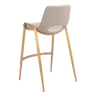 Zuo - Desi Tabouret de comptoir - Beige/Or - Ensemble de 2-7