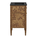 Modway - Elysian 24" Vanette de salle de bain - Noir brun-Construction en bois de manguier