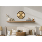 Monarch Specialties - 9112 Horloge Murale Rond de 12" - Visage D'Or/Cadre Doré-Cette horloge décorative est dotée d'un cadran en verre transparent et d'un cadre en plastique résistant, alliant style et fonctionnalité pour tous les espaces intérieurs
