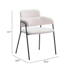 Zuo - Marcel Chaise de salle à manger - Crème - Ensemble de 2-6