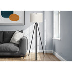 Monarch Specialties - Luminaire - 63 po H Lampadaire - Métal Noir - Abat-Jour Ivoire / Crème - Contemporain-L'interrupteur à 3 voies peut accueillir une ampoule de 100W/120V (non incluse), ce qui vous permet d'ajuster la luminosité au niveau souhaité
