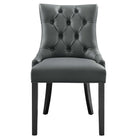 Modway - Regent Touffe Cuir végane Chaise à manger - Gris-Assemblée requise
