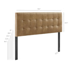 Modway - Lily Cuir végane Tête de lit King Size, Grillé-Tête de lit King Size