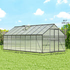 Outsunny - Serre avec jardinière surélevée, vert-Structure robuste en alliage d'aluminium pour une utilisation à long terme  
