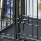PawHut - Cage pour chien pliable robuste pour chiens très grande taille - 49 po x 30 po x 32 po-Porte avant avec 2 loquets de sécurité pour une entrée et une sortie faciles<br> 