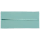 JAM Paper Enveloppes à rabat droit format livret avec fermeture gommée, 4 1/8 x 9 1/2 po, bleu turquoise, 100/paquet-Bleu turquoise