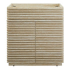 Modway - Render 30" Faux travertin Armoire de toilette de salle de bain (évier non inclus) - Travertin-Portes à lattes à fermeture douce