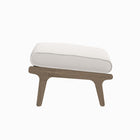 Modway - Saratoga Terrasse extérieure Teck Ottoman in Gris vieilli-Glissements au pied sans marquer