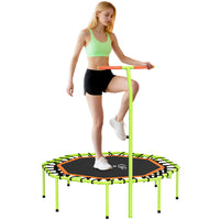 Soozier - Trampoline De Fitness Pliable 50 po Avec Poignée Réglable - Bungee-Comprend 32 cordes élastiques et un cadre en acier pour des rebonds sûrs et stables  