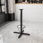 Flash Furniture 30 x 30 po Table de restaurant X-Base avec 3 po Dia. Colonne de hauteur de barre et anneau de pied-Base de table de restaurant
