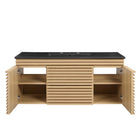 Modway - Render Fixation murale de 48" Vanette de salle de bain - Noir de chêne-7