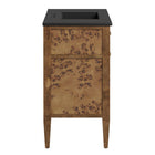 Modway - Elysian 36" Vanette de salle de bain - Noir brun-Construction en bois de manguier
