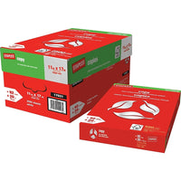 Papier copie certifié FSC de Staples, 20 lb, 11 po x 17 po, blanc, 2500 feuilles-Indice de brillance 92 pour un contraste d'image et une lisibilité de qualité supérieure