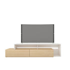 Nexera - Meuble audio-vidéo Tonik, 72 po, Érable naturel et blanc-Le meuble audio-vidéo de 72 pouces Tonik est parfait pour votre grand écran de télévision et ajoutera un style épuré et moderne à votre salon