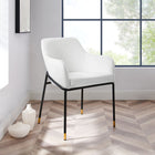 Modway - Jovi Performance Velvet Fauteuil à manger - Noir Blanc-Chaise d’accent Glam Deco