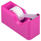 JAM Paper - Desk Trio agrafeuse, distributeur de ruban adhésif et porte-stylo - Rose fuchsia-Taille de l'agrafeuse : 6 x 2,5 x 1,125 pouces | Taille du distributeur de ruban adhésif : 4,5 x 2,5 x 1,75 pouces | Taille du porte-stylo : 2,75 x 2,75 x 3,875 pouces