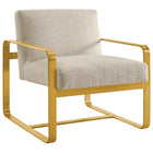 Modway - Astute Tissu rembourré Fauteuil - Beige-Fauteuil moderne rembourré