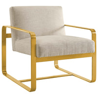 Modway - Astute Tissu rembourré Fauteuil - Beige-Fauteuil moderne rembourré