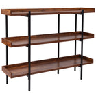 Flash Furniture – Étagère de rangement de 18 po, série Hercules, rustique (JN2542B3)-Finition en stratifié en grain de bois rustique