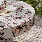 Modway - Alora Intérieur - Terrasse extérieure Rond de béton Table basse - Marbre rouge-Assemblage facile requis