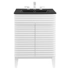 Modway - Render 24" Vanette de salle de bain - Blanc Noir-Style moderne du milieu du siècle