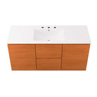 Modway - Scenic Fixation murale de 48" Vanette de salle de bain - Blanc cerise-Tiroirs à extension complète