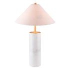 Zuo - Ciara Lampe de table - Beige/Blanc-13.8 po L x 13.8 po L x 21.7 po H