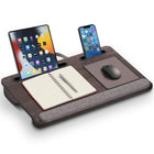 ShoppingAll - Bureau Portatif Avec Coussin – Convient Aux Ordinateurs Portables Jusqu’à 17 Pouces – Gris-Spacieux Et Compatible – Conçu pour accueillir des ordinateurs portables jusqu’à 17", ainsi que des tablettes et téléphones intelligents. Dimensions : 54,4 cm (21,4") x 36 cm (14,1").