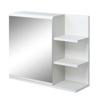 Kleankin - Armoire à pharmacie murale avec miroir - blanc-Un grand miroir est pratique pour votre maquillage quotidien 
