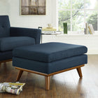 Modway - Engage Tissu rembourré Ottoman - Azure-Modernisme du milieu du siècle