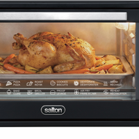 Salton - four grille pain numérique avec friture à air NuRetro - noir minuit-La circulation d’air chaud assure une cuisson rapide, uniforme, dorée et croustillante, avec peu ou pas d’huile — parfaite pour des repas plus sains