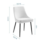 Modway - Viscount Tissu rembourré Chaises de salle à manger Ensemble de 2 - Noir Blanc-Rembourrage en tissu polyester
