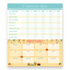 Blueline - 2025-2026 Calendrier Magnétique Frigobloc - 14 po x 13-1/2 po - Français-Support arrière magnetisé et renforcé