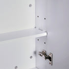 HOMCOM - Armoire à pharmacie murale de salle de bain avec miroir et rangement - lilas clair-Dimensions totales : 23,5 po l x 6 po P x 29,5 po H   