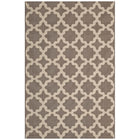 Modway - Cerelia Treillis marocains intérieurs et extérieurs Tapis de comédie 8 pi l x 10 pi L - Beige clair et beige foncé-Tapis à treillis marocain