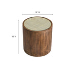 Modway - Truett Manche Rotin de bois Table d’appoint - Noyer-Placage en bois de manguier