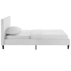 Modway - Anya Tissu Lit simple, Blanc-Base en contreplaqué robuste et rembourré